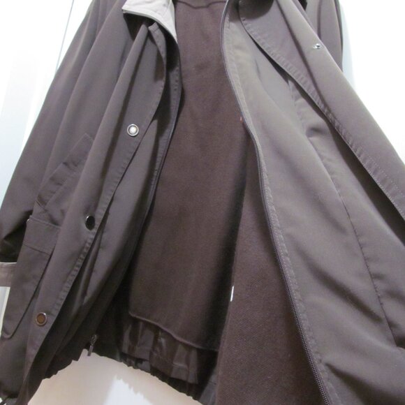 Gallery Womens Coat ~ Zip Out Liner ~ Snap Front ~ Brown & Mushroom Taupe Sz 1X - Picture 7 of 16